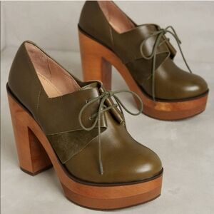 Anthropologie Cubana’s Wooden Platform Heels